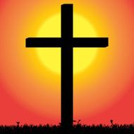 Vector silhouette of a cross N8