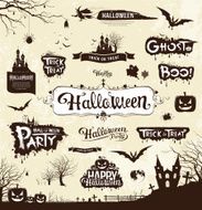Happy Halloween day silhouette collections