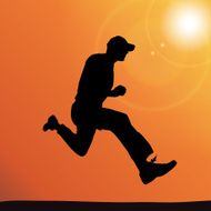 Vector silhouette of a man N1025