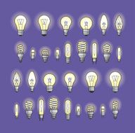 Light bulb icons - vector illustration collection