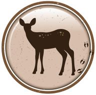 gazelle silhouette label