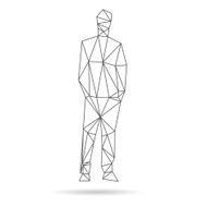 Man abstract isolated on a white backgrounds N2