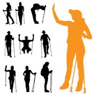 Vector Silhouette Of People N826
