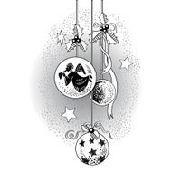 Black And White Christmas Ornaments N3