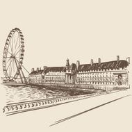 London hand drawn vector illustration