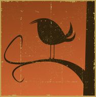 Vintage Bird in Tree