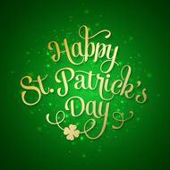Typographic Saint Patrick's Day Greeting Card N4