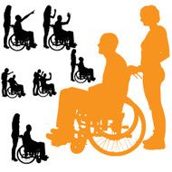 Vector silhouette of a people N332