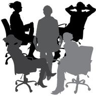 Vector silhouette of a woman N1993