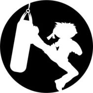 Karate Punch Bag Silhouette N2