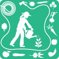 Gardening Silhouette Elements