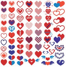 heart different icons