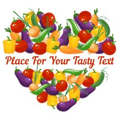 Vegetable heart for healthy lifestyle
