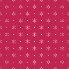 White snowflakes on red background seamless pattern