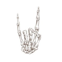 Skeleton hand heavy metal vector illustration N2