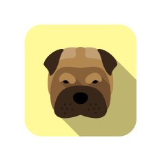 animal face flat icon N2
