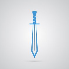 Sword icon isolated vector