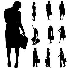 Vector silhouette of a businesswoman N93