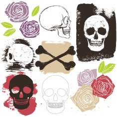 Big skull grunge set