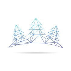 Christmas tree abstract isolated on a white backgrounds vector illustration N9
