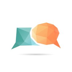 Speech bubble icon abstract isolated on a white backgrounds