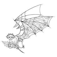 Vector Decorative Gargoyle With Wings N2