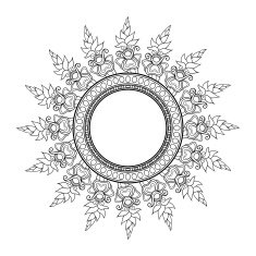 Beautiful Deco Floral Circle