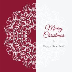 christmas card with snowflakes N4