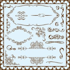 Ornate swirl set
