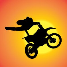 Vector silhouette of extreme jumps N2