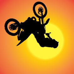 Vector silhouette of extreme jumps N3