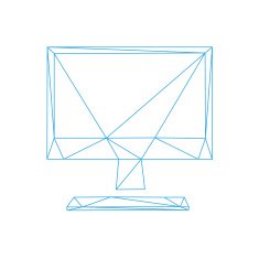 Monitor screen icon abstract isolated on a white backgrounds N2