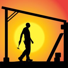 Vector silhouette of a man N1004
