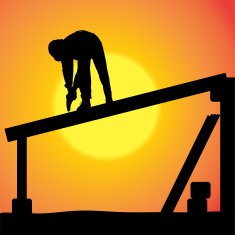 Vector silhouette of a man N1006