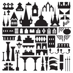 Castle Vintage Vector Separate