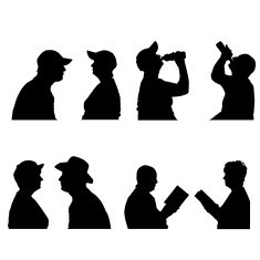 Vector silhouettes people N40