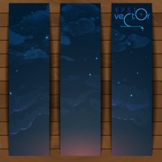 Night Sky Hand Drawn Watercolor Background N3