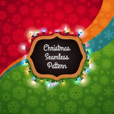 Christmas Seamless Pattern with a Chalkboard