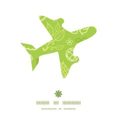 Vector environmental airplane silhouette pattern frame