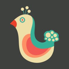 Colorful funny bird N2