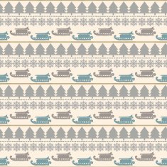 Christmas silhouettes seamless borders pattern