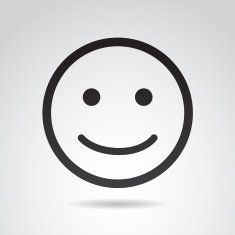 Smiling face icon isolated on white background N2