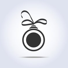 Christmas balls icon in vector