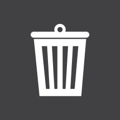 Bin Icon On Dark