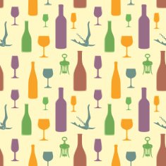 abstract wine seamless pattern