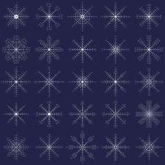 Ornate elegance snowflakes set for Christmas winter design