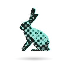 Rabbit abstract isolated on a white backgrounds vector illustration N2
