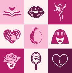 beauty salon icons vector set N2