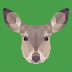 polygonal abstract geometric deer background N2