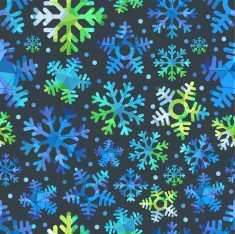 Different blue snowflakes set N2